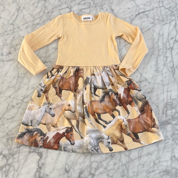 Molo Other - Molo Credence “Horse Dreams” Ribbed Dress Sz 5/6